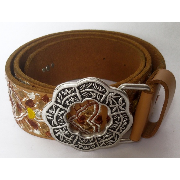 Lucky Brand Accessories - Lucky Brand Belt Embroidered Boho Western Size M
